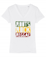 Roots Rock Reggae Tricou mânecă scurtă guler V Damă Evoker