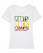 Roots Rock Reggae Tricou mânecă scurtă guler larg fitted Damă Expresser