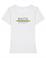 Rasta University Logo Tricou mânecă scurtă guler larg fitted Damă Expresser