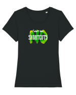 I don't Take Shortcuts Tricou mânecă scurtă guler larg fitted Damă Expresser