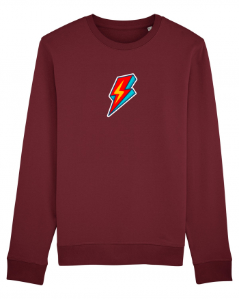 Retro  Lightning Bolt Burgundy