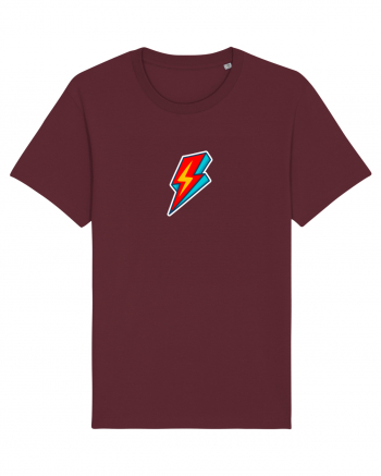 Retro  Lightning Bolt Burgundy