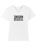 2020 Tricou mânecă scurtă guler V Bărbat Presenter