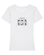 Comma sutra Tricou mânecă scurtă guler larg fitted Damă Expresser