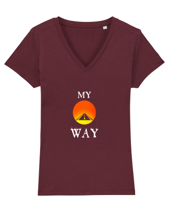 Tricou MY WAY  Burgundy