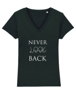 NEVER LOOK BACK Tricou mânecă scurtă guler V Damă Evoker