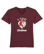 I Love Christmas ! Tricou mânecă scurtă guler V Bărbat Presenter