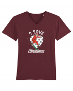 I Love Christmas ! Tricou mânecă scurtă guler V Bărbat Presenter