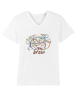 Creierul meu Tricou mânecă scurtă guler V Bărbat Presenter