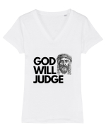 God Will Judge Tricou mânecă scurtă guler V Damă Evoker