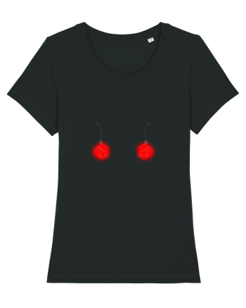 Christmas Red Globes Black