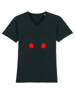 Christmas Red Globes Tricou mânecă scurtă guler V Bărbat Presenter