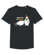 Vrei să-mi pupi morcovul? Tricou mânecă scurtă guler larg Bărbat Skater