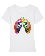 Light Spectrum Tricou mânecă scurtă guler larg fitted Damă Expresser