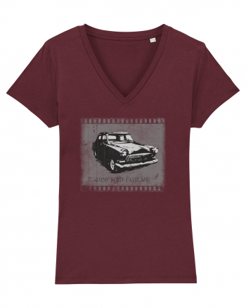 1956 Ford Fairlane T-Shirt Burgundy