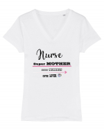 Nurse Tricou mânecă scurtă guler V Damă Evoker