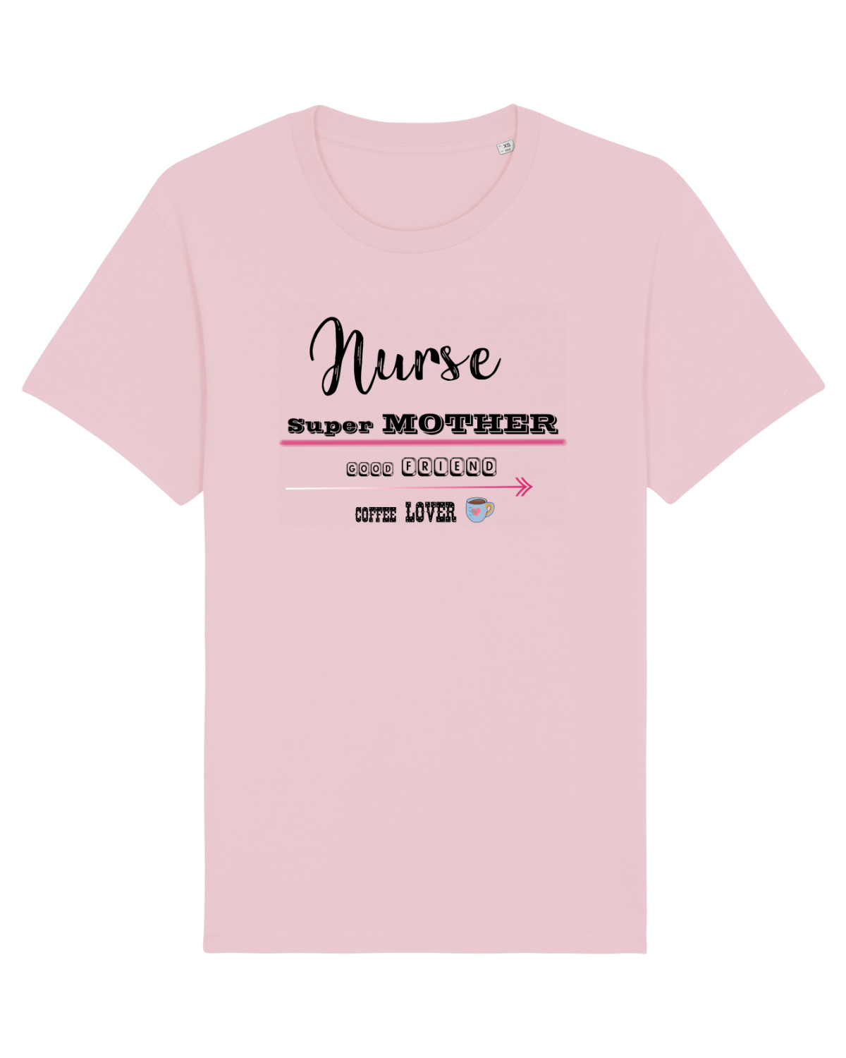 Tricou mânecă scurtă Unisex Rocker Cotton Pink