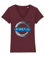volvo logo Tricou mânecă scurtă guler V Damă Evoker