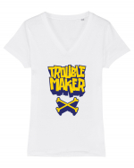 Trouble Maker I Tricou mânecă scurtă guler V Damă Evoker
