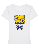 Trouble Maker I Tricou mânecă scurtă guler larg fitted Damă Expresser