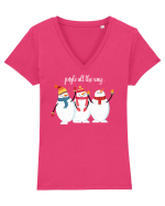Trei oameni de zăpadă Tricou mânecă scurtă guler V Damă Evoker