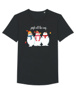 Trei oameni de zăpadă Tricou mânecă scurtă guler larg Bărbat Skater