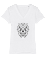 Leu Tricou mânecă scurtă guler V Damă Evoker
