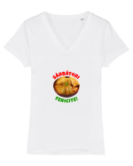 Sarbatori Fericite! Tricou mânecă scurtă guler V Damă Evoker