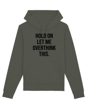 Overthinking - scris negru Khaki