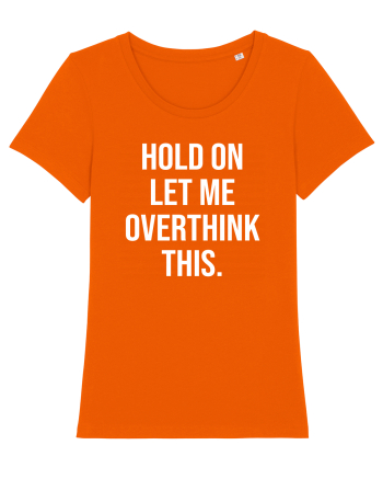 Overthinking - scris alb Bright Orange