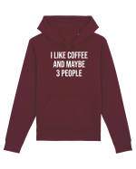 I like coffee - alb Hanorac Unisex Drummer