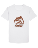 Off Road Maniac full Brown Tricou mânecă scurtă guler larg Bărbat Skater