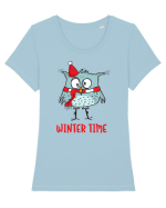 Timp de iarnă Tricou mânecă scurtă guler larg fitted Damă Expresser