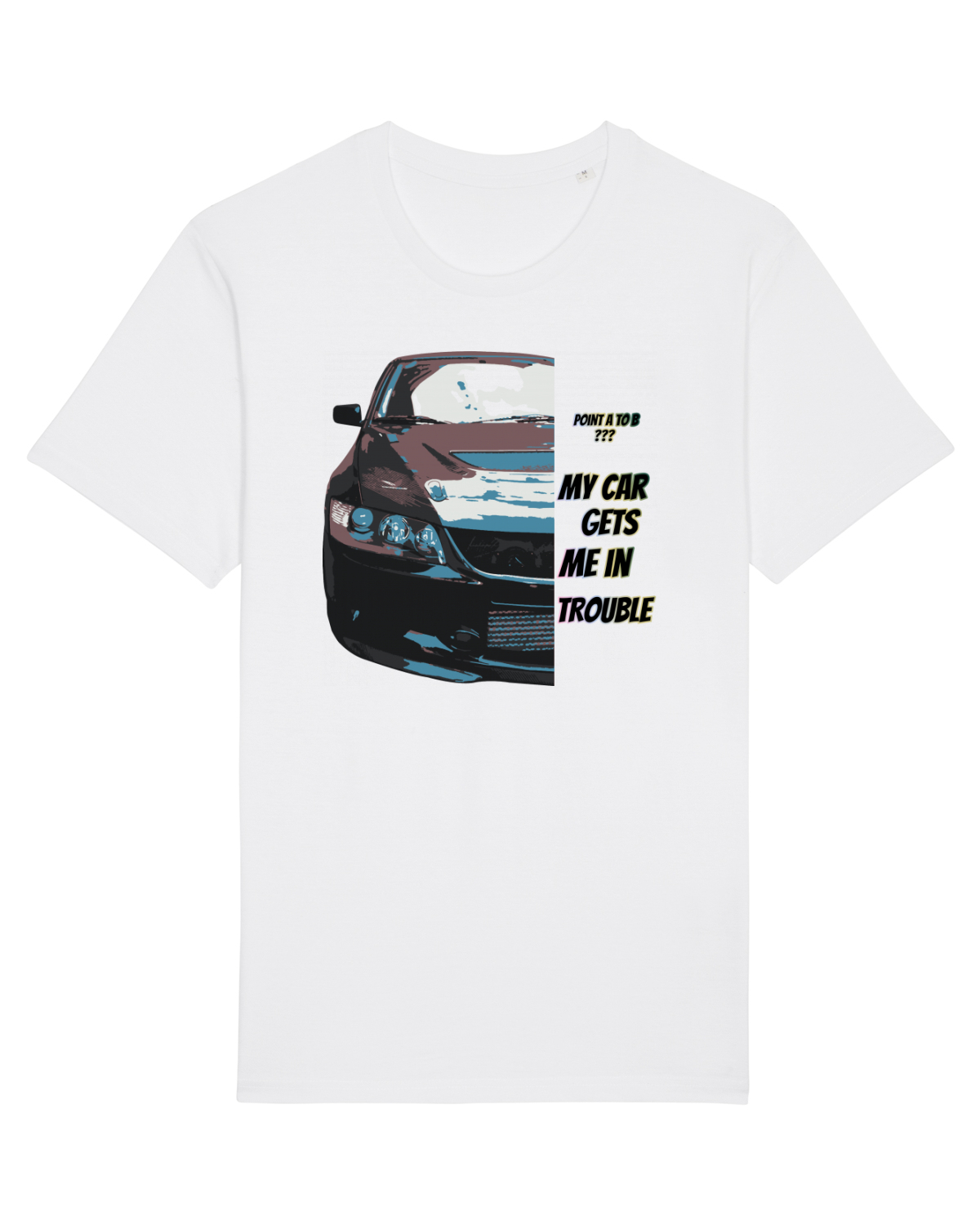 Tricou mânecă scurtă Unisex Rocker White