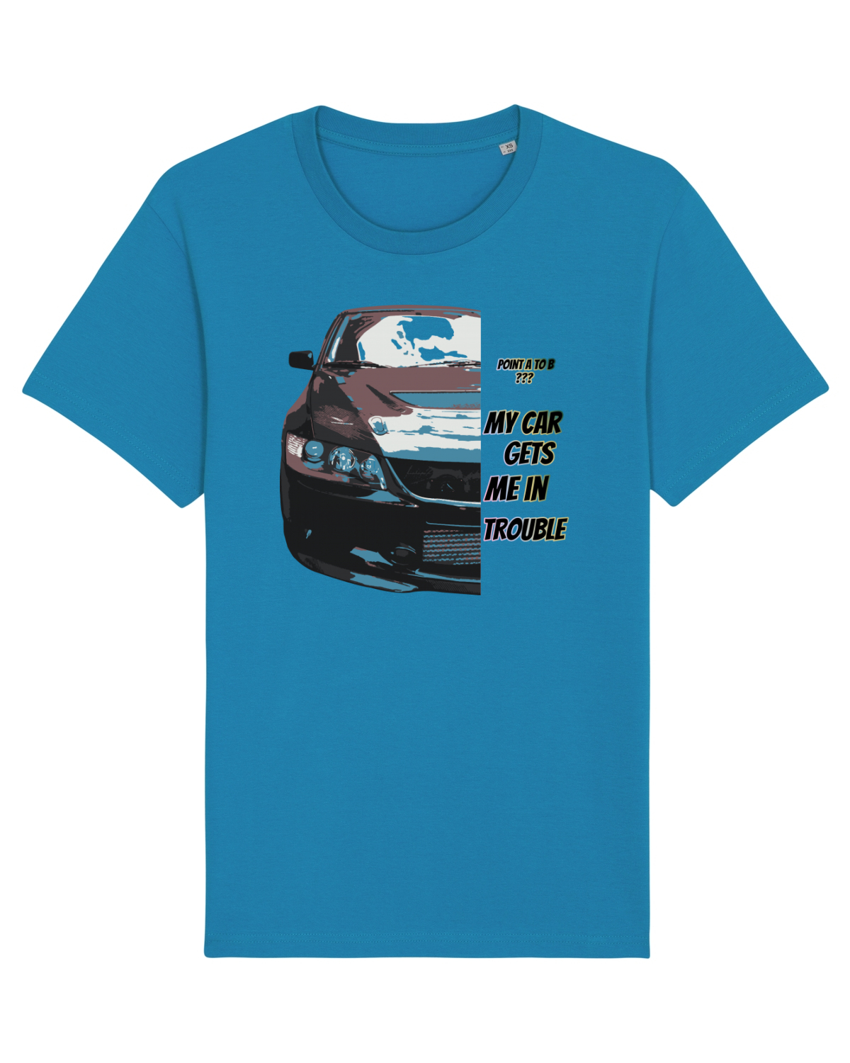 Tricou mânecă scurtă Unisex Rocker Azur