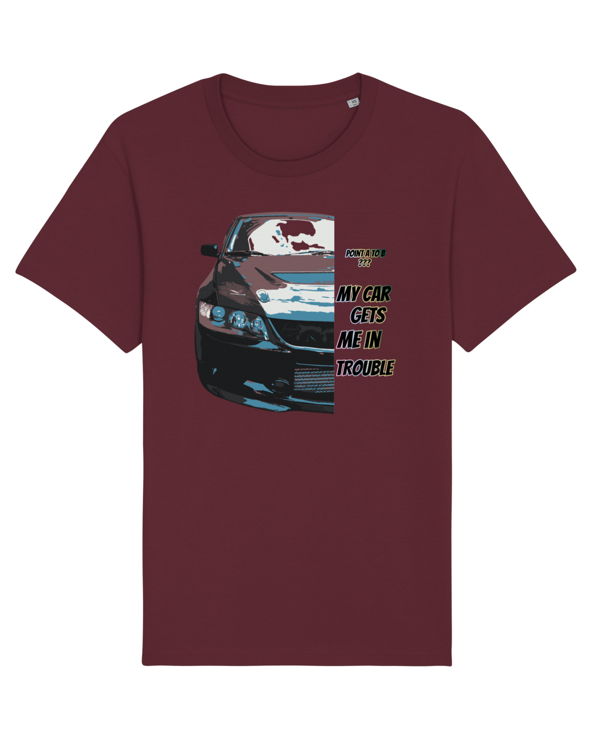 Tricou mânecă scurtă Unisex Rocker Burgundy