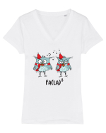 Fa la la la la la Tricou mânecă scurtă guler V Damă Evoker