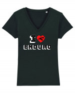 I Love Enduro Tricou mânecă scurtă guler V Damă Evoker