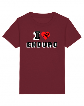 I Love Enduro Burgundy