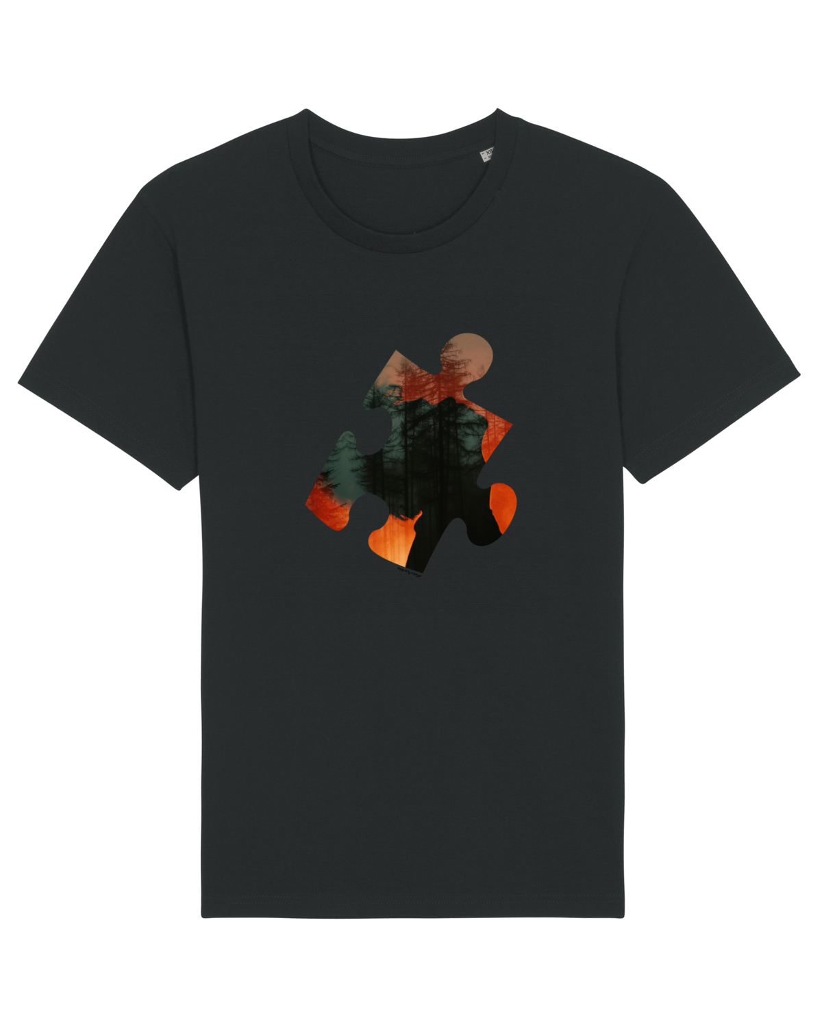 Tricou mânecă scurtă Unisex Rocker Black
