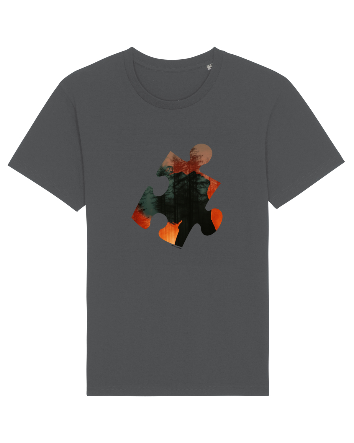 Tricou mânecă scurtă Unisex Rocker Anthracite