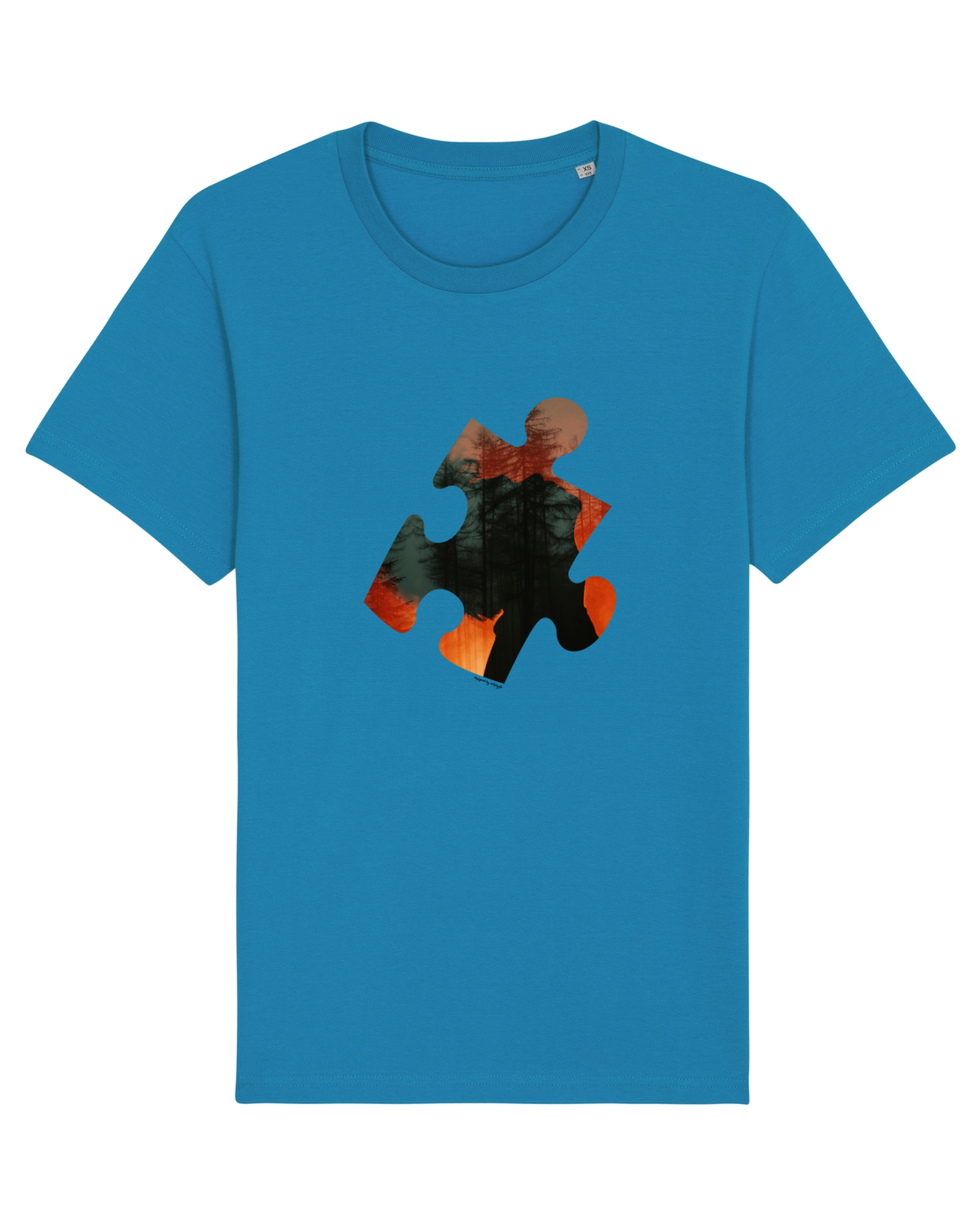 Tricou mânecă scurtă Unisex Rocker Azur