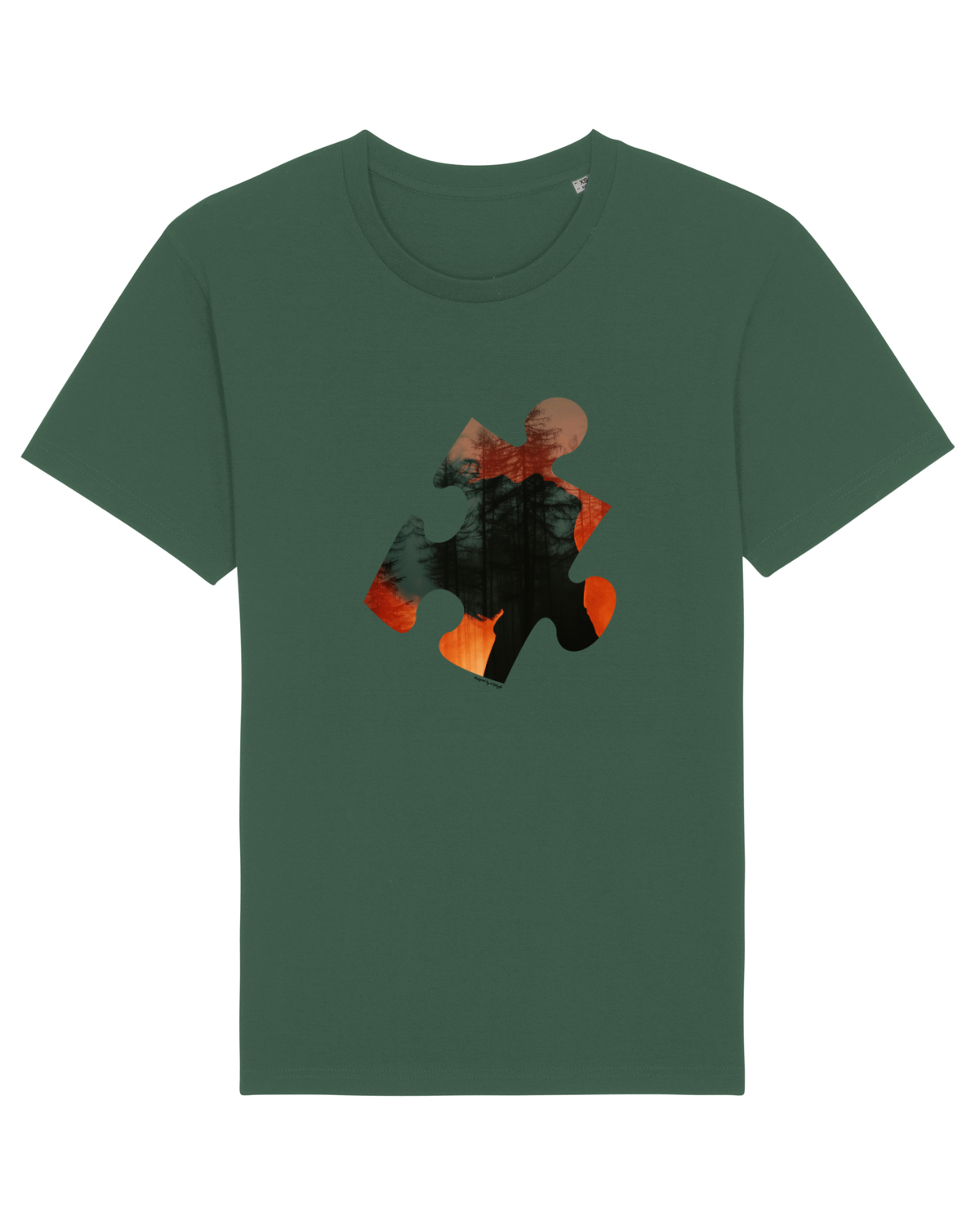 Tricou mânecă scurtă Unisex Rocker Bottle Green