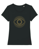 Eye Tricou mânecă scurtă guler larg fitted Damă Expresser