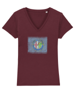 alfa romeo Tricou mânecă scurtă guler V Damă Evoker