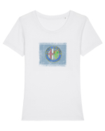 alfa romeo Tricou mânecă scurtă guler larg fitted Damă Expresser