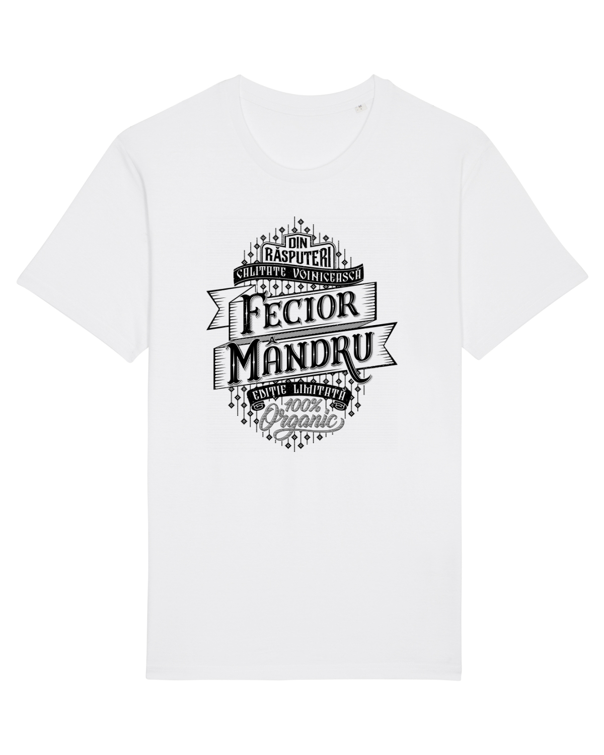 Tricou mânecă scurtă Unisex Rocker White