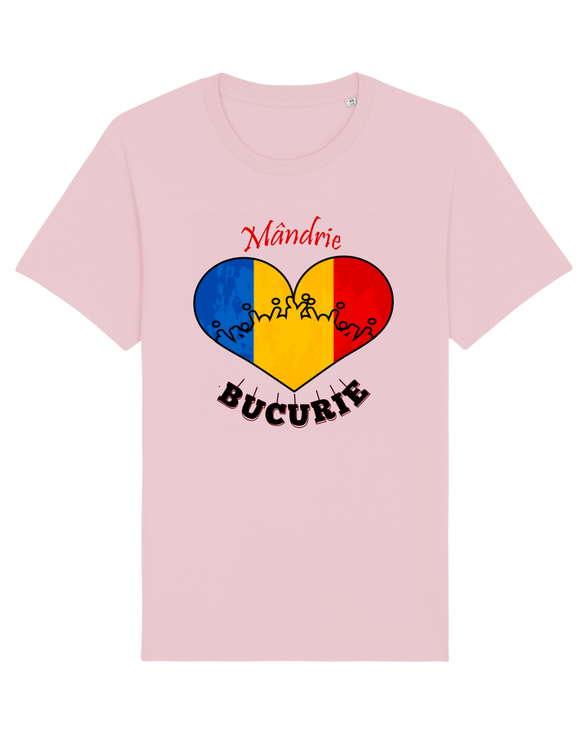Tricou mânecă scurtă Unisex Rocker Cotton Pink