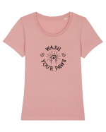 Wash your paws Tricou mânecă scurtă guler larg fitted Damă Expresser