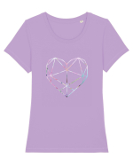 Cubic design - Inima Tricou mânecă scurtă guler larg fitted Damă Expresser